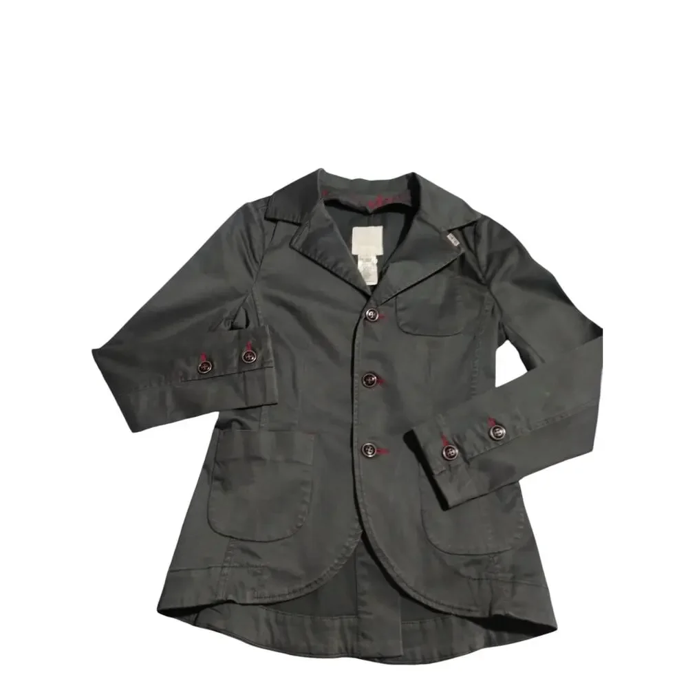 Y2K Diesel Industry Women's size Small‎ Slim Military Blazer Jacket Charcoal